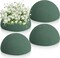 Floral Foam Round, 4 Pack Floral Dry Foam Half Ball Round Flower Foam for Artificial Plant Floral Arrangement and Wedding and Garden Decorations(7.48x3.74inch)
